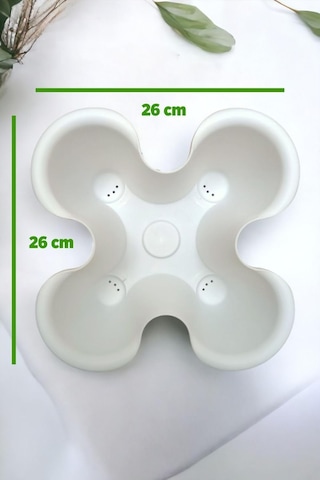 Arsimo 3 Katlı Şanslı Yonca Tasarımlı Dekoratif Saksı Seti, 26.5 X 26.5 Cm, Çiçek Ve Bitki Sebze Yet Sku: Smg8690010006141