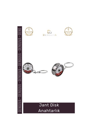 Anahtarlık Otomobil Tutkunları Metal Aksesuar Şık Tasarım Premium Estetik Jant Disk Anahtarlık