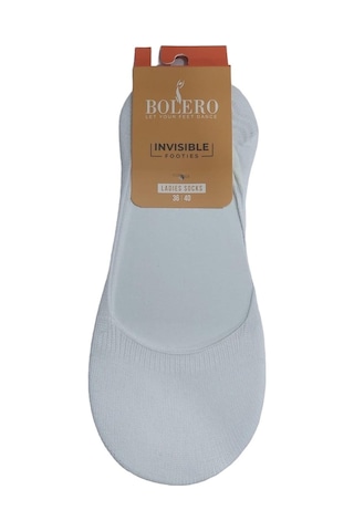 3'lü Kadın Pamuklu Babet Çorap-beyaz Beyaz