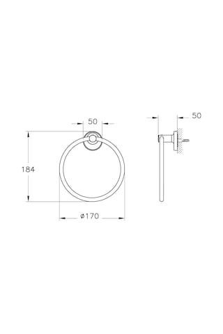 VitrA Base 300 A44110 Halka Havluluk Krom