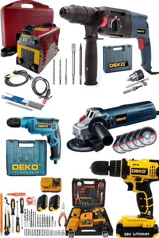 Deko Turkey D5TKM Süper Usta Seti 5'li - 2.26 Kırıcı 200A Kaynak