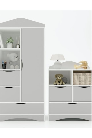 Floradesign Baby Step Çocuk Odası Takımı Gardırop + Şifonyer
