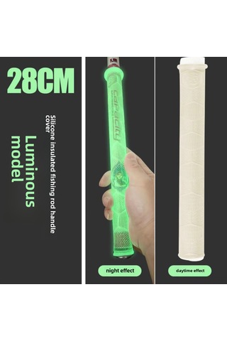 Youtek Süper Uzun Kalın Evrensel Kuru Sağlıklı El Tutucu: Balıkçılık Kamışı, Badminton Raketi Antir Kayma Ter Suxucu Gece Aydınlatmalı Korumalı El Kaplama