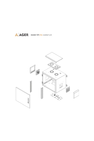 Ager 12u 600x450 Ag-ob12u6045b2-d-a-m1-12u6045 Montajlı Basıc Outdoor Duvar Tıpı Kabınet On Metal Kapak Ikı Adet Kelebek Kılıtlı D-b2 7035 Dıs Ortam