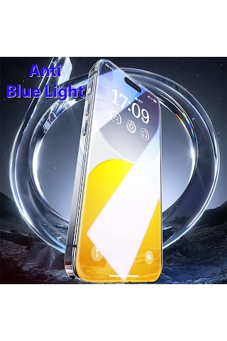 Baseus Crystalline Apple iPhone 15 Pro Max Uyumlu Anti Blue Ekran Koruyucu