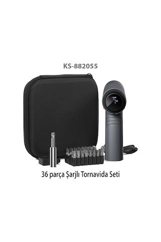 Kingsdun Sarjli Tornavida Seti 36 Parçali Manyetik Uç 5v 2500mah
