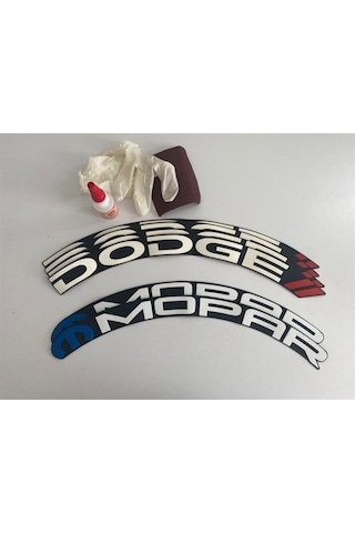Dodge Mopar Beyaz Kalıcı Lastik Yazısı Dodge Mopar Sticker 8 Kit Büyük Boy Uyumlu