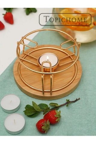Topichome Çaydanlık Isıtma Standı 14 Cm 160372099 Altın Rengi
