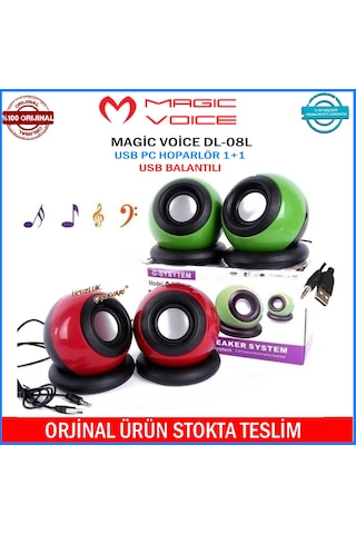 Magicvoice D-08L 1+1 Usb Pc Bilgisayar Hoparlör
