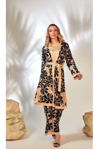 Rohs Jakar Çiçek Desen Floş Ceket 001