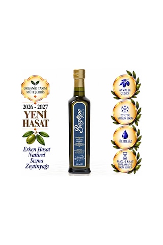 Boztepe Erken Hasat Natürel Sızma Zeytinyağı 2026 - 2027 Soğuk Sıkım Filtresiz 500 ML Boztepe Erken Hasat Natürel Sızma Zeytinyağı 2026 - 2027 Soğuk Sıkım Filtresiz 500 ML