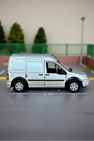 Gri 1:38 Ölçek Die Cast Kapıları Açılır Lisanslı Ford Transit Connect Oyuncak Metal Model Araba Çok Renkli