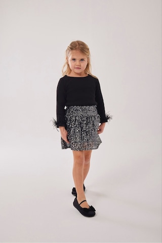 My Kids Wear Kız Çocuk Bayramlık Payet Etekli Takım 12532 Açık Pudra