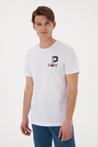 U.S. Polo Assn. Erkek Regular Fit Bisiklet Yaka Beyaz Tişört 50306897-VR013