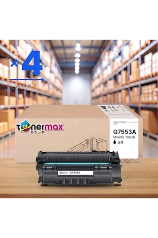 Hp Laserjet P2015dn Uyumlu Toner Çipli Q7553a 4'lü 3.000 Sayfa