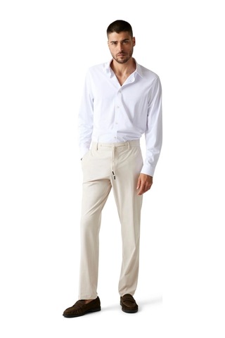 Guess Coulisse Erkek Krem Pantolon M5bb75whho2-g1ı6