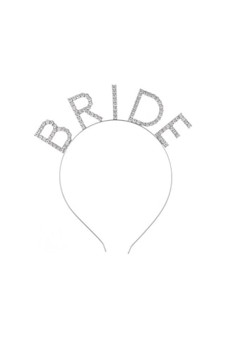Bekarlığa Veda Mega Boy Kristal Taşlı Gümüş Bride Taç Gelin Tacı