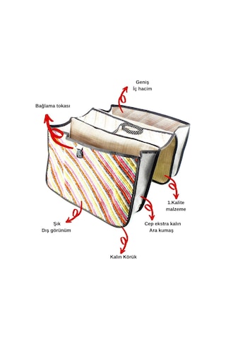 Halı Heybe Motorsiklet Motosiklet Scoter Cg Cub 50X95Cm Tokalı