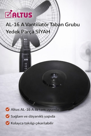 Al-16 A Vantilatörr Taban Grubu Yedek Parça Siyah