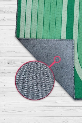 Homshtag Soyut Yeşil Oturma Odası Halısı Mid-century Modern Halı Çok Renkli