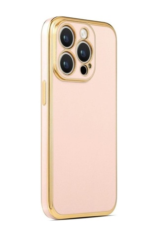 Apple Uyumlu iPhone 14 Pro Kılıf Zore Bark Kapak Rose Gold
