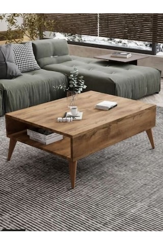 Orta Sehpa Masa Salon Sehpası Lüx Model 90x50x33 Atlantik Çam