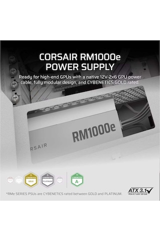 Corsair Rm1000e Cp-9020294-eu Gen5.1 1000 W Beyaz Power Supply