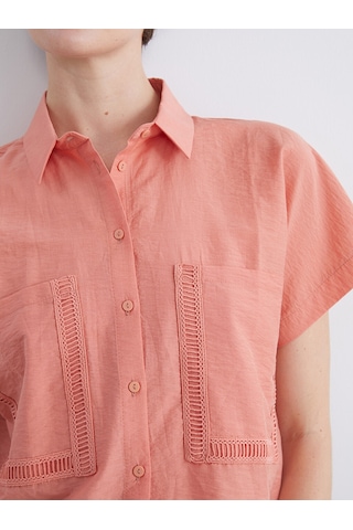 Lcwaıkıkı Classic Turuncu Loose Fit Kadın Gömlek