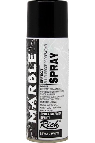 Rich Marble Effect Mermer Efekti Sprey Boya 200 Ml. Beyaz