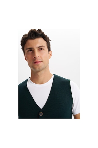 AR-MA Arma Erkek Slim Fit Örme Likralı Pike Triko Yelek Kısa Kollu, %90 Akrilik %10 Wool K0yyo0858 Yeşil