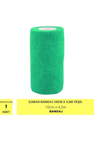 Ortholand Çoban Bandaj 10cm X 4,5m Yeşil 1 Adet