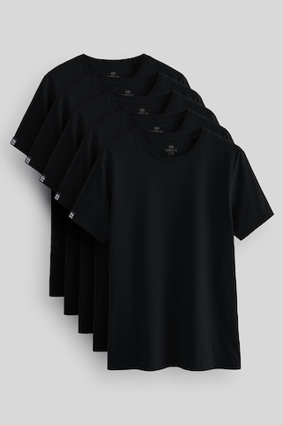 Tommy Life Standart Fit Basic O Yaka 5li Paket Siyah Erkek T-shirt 87911