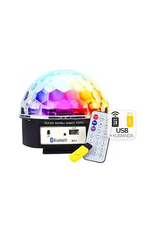 Ledx Gm-0803b Sihirli Led Dönen Disko Topu Hoparlör