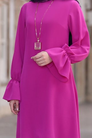 Feryal Büyük Beden Pantolon Tunik Tesettür Takım Fuşya