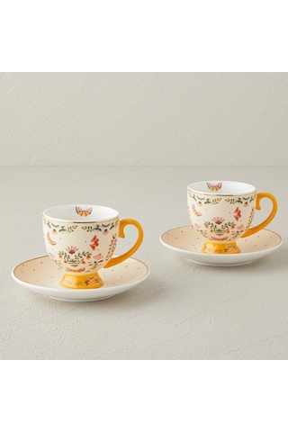 Bk Gift Dipsy New Bone China 4 Parça 2 Kişilik Kahve Fincan Takımı 100 Ml Hardal Şık Sunum Fincan Seti Kobitmeyencom36720 Bk Gift Diğer