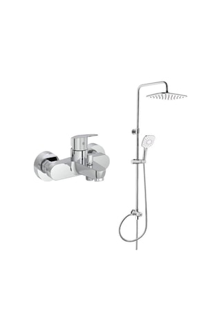 Artema Flow Round Banyo Batarya + Artema A45787 LS20 Joy 3S Robot Duş Takımı Krom