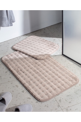 Madame Coco Reflet Bubble 2'li Banyo Paspası - Taş Taş