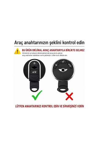 Mini Cooper F55 F56 F57 R56 R57 F60 Beyaz Silver Anahtar Kılıfı Şık Silikon Koruma