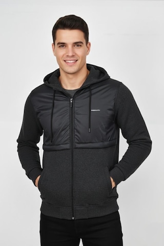 Dynamo Erkek Kapitone Modelli 3 İplik Kapüşonlu Sweatshirt Bgl-st04865 Antrasit