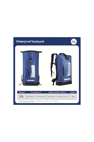 Dashanshop Tactical Sırt Çantası Yüksek Kaliteli 20l Mavi Dayanıklı Outdoor Sırt Çantası Kayak Kamp Hiking İçin Altın