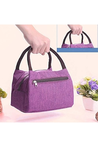 Öğle Yemeği Çantası Oxford Taşınabilir Soğutucu Öğle Yemeği Çantası Tuval Piknik Tote Çantaları Erkekler Kadınlar İçin Isı Yalıtımlı Omuz Çantaları 3 Siyah