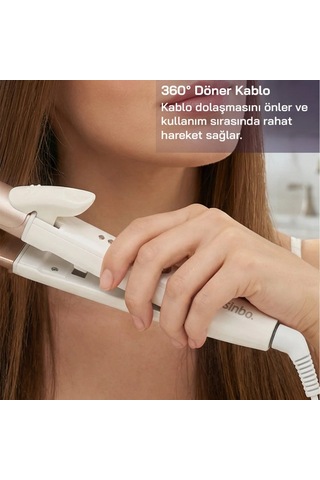 Sinbo Shd-1730 Saç Düzleştirici 2 Kademeli 180 Sıcaklık 360 Kablo 1.8mt Seramik Kaplama