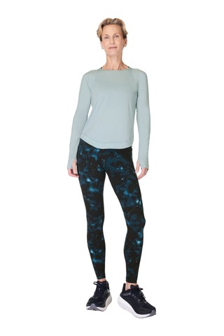 Sweaty Betty Sweaty Betty Breathe Easy Long Sleeve Top Kadın Mavi Koşu Tişört 44046 Yeşil