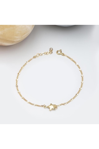 Tufanlar Kuyumculuk Altın Yıldız Bileklik BL0822 Sarı Altın