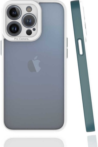 Apple Uyumlu iPhone 13 Pro Kılıf Zore Mima Kenarları Renkli Silikon Kılıf