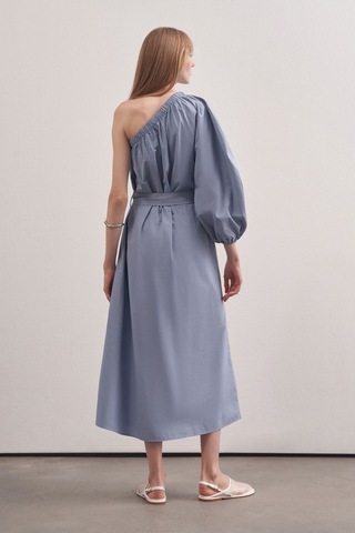 Mathilda Store Kadın Mavi Tek Kol Elbise Mavi