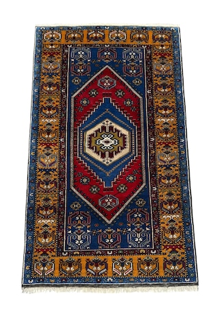 El Dokuma Sıfır Yahyalı Halısı 120x210 Kök Boya %100 Yün Halı Kırmızı