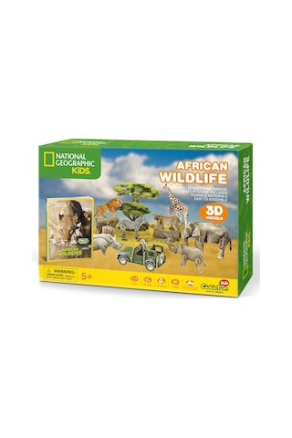 Cubicfun National Geographic Kids 3D Puzzle Afrika Yaban Hayatı