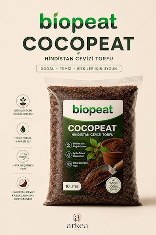 Cocopeat Hindistan Cevizi Torfu 10 Litre Saksı, Çiçek Ve Fide İçin Bitki Yetiştirme Ortamı 1000