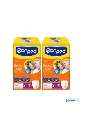 Canped Emici Külot Hasta Bezi Extra Büyük Boy XL 30'Lu x 2 60 Adet